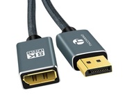 Thzzhnno Kabel przedłużający DisplayPort 8K 0.5m