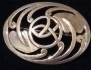 Vintage srebrna 925 broszka Past Time róża Renni Mackintosha art nouveau