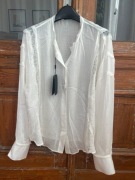 Massimo Dutti nowa bluzka koszula zdobiona koronka biała