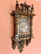 Zegar ścienny Gustav Becker „Ślązak” – antyk, XIX/XX w., sprawny