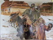 Ranny kirasjer i dziewczyna  - Wojciech Kossak 