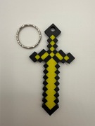 Brelok Minecraft miecz pixel blade 3D 70x20 mm gadżet gracza