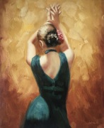 Obraz olejny-Tancerka Flamenco 