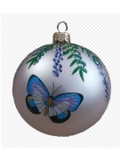 Bomba choinkowa - ręcznie zdobiona - 2 szt.