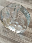 Walther Glas Solifleur Vintage WAZON blokowy bąbelki design jeden kwiat