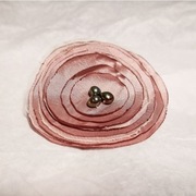 Artystyczna ręcznie wykonana broszka z perłami naturalnymi , dzień babci