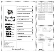 JCB 802.7 803 804 Plus Super Service Manual Instrukcja serwisowa naprawcza