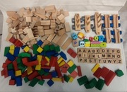 Mega zestaw klocków drewnianych 
