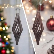 Dwu kolorowe bombki 4 szt kolor glamour (srebny-ciemny różane złoto)