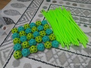 Słomki i kulki łączniki do budowania namiot baza zamek