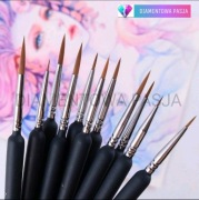 Malowanie po numerach Pędzle 11 sztuk NOWE ZESTAWY 