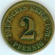 2 PFENNIG 1876 F - piękny stan !!!