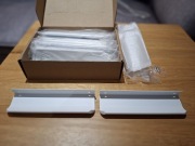 Goldenwarm 10x ukryte uchwyty do szafek 128 mm, aluminium, białe