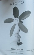WENTYLATOR - RICCO Model FF01-33 kolor biały + szare śmigło