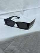Okulary Przeciwsłoneczne PROSTOKĄTNE Y2K Retro Vintage Lolita 90s [CZARNE]