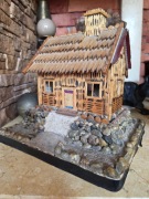 Dekoracja domek z zapałek ozdoba