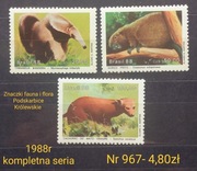 Znaczki fauna:967: zwierzęta, ssaki- Brazylia 1988r **