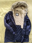 KURTKA PARKA PŁASZCZYK ZIMA DZIEWCZYNKA 146 152 CM