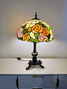 Tiffany lampa witrażowa stołowa / stojąca "kwiaty"