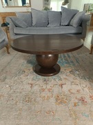 Ława stolik dębowy lity dąb średnica 90 cm