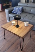 Unikatowy stolik dębowy Hand-Made | Naturalny Dąb | Styl Loft