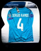 M) SERGIO RAMOS REAL MADRYT 17/18 LIGA MISTRZÓW LONG SLEEVE TURKUSOWY BLUZA