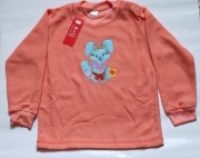 Piżama dres 134 ocieplana frotka pomarańczowy kolor 