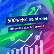 wejścia na stronę - 500 unikalnych wejść na stronę 120 sekund