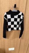 H&M sweter szachownica modny ciepły  wensday 134/140 9/10 l jesień