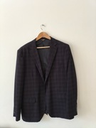 Marynarka męska casual w kratę firmy PAWO fiolet-ciemny granat 182/112