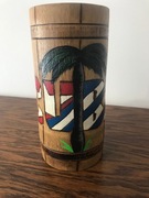 drewniany Kuba Cuba wazon drewniany PRL