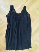 Koszulka czarna na ramiączkach dekolt z koronki M 38 24 hm 