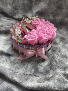 Prezent na Dzień Babci | Box z róż mydlanych, herbatą i czekoladkami