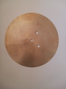 formatka z blachy mosiężnej do wykonania tarczy zegarowej