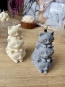 Dekoracyjna bezzapachowa Świeca sojowa 3 kotki prezent dla kociar