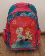 PASO FROZEN KRAINA LODU plecak na kółkach rączka stan BDB różowy niebieski