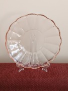 Rozalinowa patera do ciasta Huta Hortensja PRL