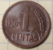 Litwa 1 cent 1936