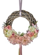 Wianek wiosenny na okno drzwi handmade dekoracja wielkanocna