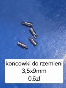 Końcówki do rzemieni sznurków stalowe zapięcia do biżuterii elementy