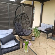 Fotel wiszący elden milano ogrodowy z rattanu pe