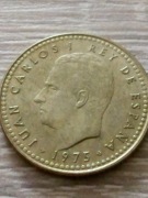 Moneta hiszpańska una peseta 1975 r.