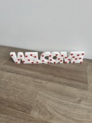 Dekoracyjny Napis Welcome Ozdoba Na Półkę Do Domu Nowoczesna Dekoracja