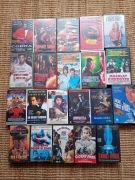 Zestaw 21 kaset VHS Video - filmy sensacyjne, karate, akcja