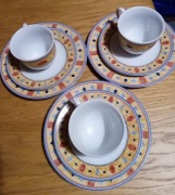 Zestaw komplet filiżanki filiżanka talerzyk 3szt