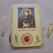 relikwia obrazek Franciszek z Asyżu.