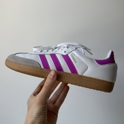 Skórzane buty sneakersy adidas SAMBA OG J IH2873 white purple 23cm 36
