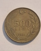 311. Moneta Turcja 500 lir 1989 rok