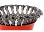 SZCZOTKA DRUCIANA 125mm M14 CZOŁOWA DRUT SKRĘCANY