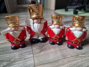 Dziadek do orzechów figurka bożonarodzeniowa ceramiczna komplet mikołaj 